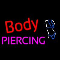 Body Piercing Logo Enseigne Néon