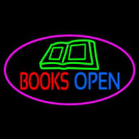 Book Open Logo Enseigne Néon