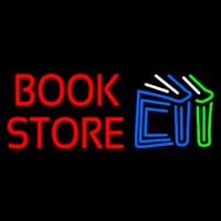 Book Store With Book Logo Enseigne Néon