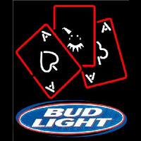 Bud Light Ace And Poker Beer Sign Enseigne Néon