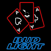 Bud Light Ace And Poker Beer Sign Enseigne Néon