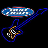 Bud Light Blue Electric Guitar Beer Sign Enseigne Néon