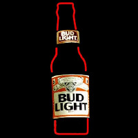 Bud Light Bottle Beer Sign Enseigne Néon