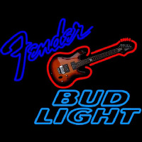 Bud Light Fender Guitar Beer Sign Enseigne Néon