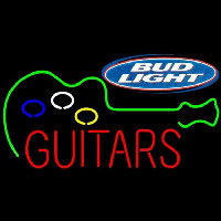 Bud Light Guitar Flashing Beer Sign Enseigne Néon