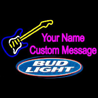 Bud Light Guitar Logo Beer Sign Enseigne Néon