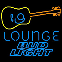 Bud Light Guitar Lounge Beer Sign Enseigne Néon