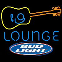 Bud Light Guitar Lounge Beer Sign Enseigne Néon