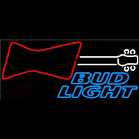 Bud Light Guitar Red White Beer Sign Enseigne Néon