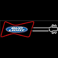 Bud Light Guitar Red White Beer Sign Enseigne Néon