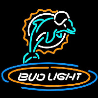 Bud Light Miami Dolphins Beer Sign Enseigne Néon