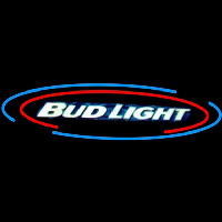 Bud Light Oval Large Beer Sign Enseigne Néon