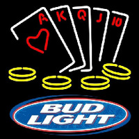 Bud Light Poker Ace Series Beer Sign Enseigne Néon