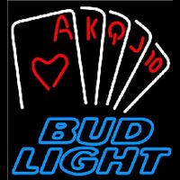 Bud Light Poker Series Beer Sign Enseigne Néon