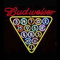 Budweiser 15 Ball Rack Enseigne Néon