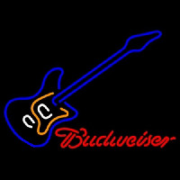 Budweiser Blue Electric Guitar Enseigne Néon