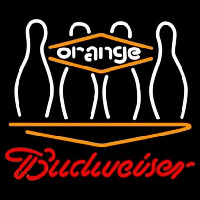 Budweiser Bowling Orange Enseigne Néon