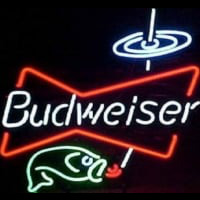 Budweiser Bowtie fish Beer Bar Enseigne Néon