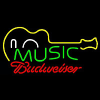 Budweiser Music Guitar Beer Sign Enseigne Néon