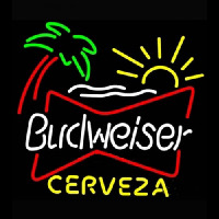 Budweiser Palm Tree Cerveza Beer Light Enseigne Néon