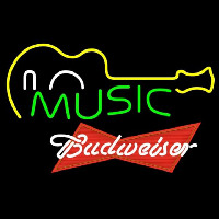 Budweiser Red Music Guitar Beer Sign Enseigne Néon