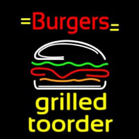 Burgers Grilled Toorder Enseigne Néon