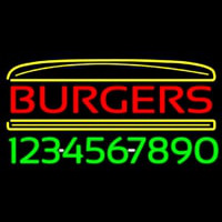 Burgers Inside Burger With Phone Number Enseigne Néon