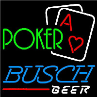 Busch Green Poker Beer Sign Enseigne Néon