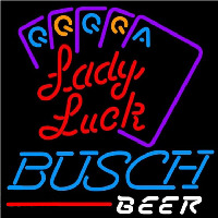 Busch Lady Luck Series Beer Sign Enseigne Néon
