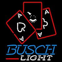 Busch Light Ace And Poker Beer Sign Enseigne Néon