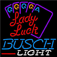 Busch Light Lady Luck Series Beer Sign Enseigne Néon