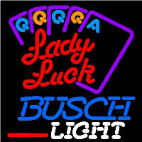 Busch Light Lady Luck Series Beer Sign Enseigne Néon