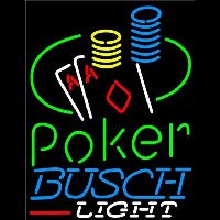 Busch Light Poker Ace Coin Table Beer Sign Enseigne Néon