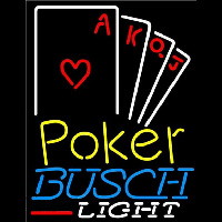 Busch Light Poker Ace Series Beer Sign Enseigne Néon