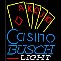 Busch Light Poker Casino Ace Series Beer Sign Enseigne Néon