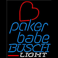 Busch Light Poker Girl Heart Babe Beer Sign Enseigne Néon