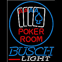 Busch Light Poker Room Beer Sign Enseigne Néon
