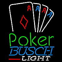 Busch Light Poker Tournament Beer Sign Enseigne Néon