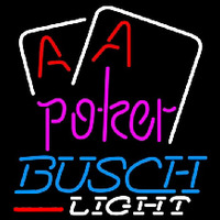 Busch Light Purple Lettering Red Aces White Cards Beer Sign Enseigne Néon