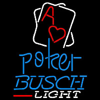 Busch Light Rectangular Black Hear Ace Beer Sign Enseigne Néon