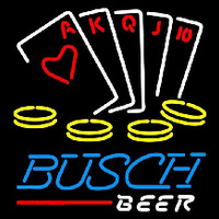 Busch Poker Ace Series Beer Sign Enseigne Néon