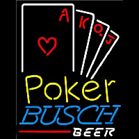 Busch Poker Ace Series Beer Sign Enseigne Néon