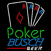 Busch Poker Tournament Beer Sign Enseigne Néon