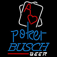 Busch Rectangular Black Hear Ace Beer Sign Enseigne Néon