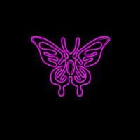 Butterfly Pink Enseigne Néon