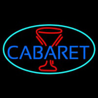 Cabaret With Wine Glass Enseigne Néon