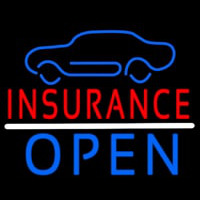 Car Logo Red Insurance Open Enseigne Néon