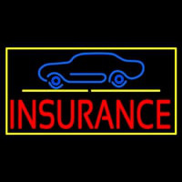 Car Logo Yellow Line Insurance With Border Enseigne Néon