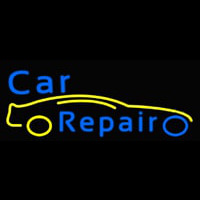 Car Repair Yellow Car Enseigne Néon