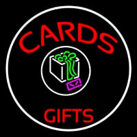Cards And Gifts Block Logo Enseigne Néon